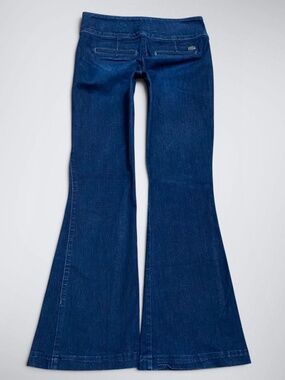 VTG Y2k Guess Ultra Low Rise Side Zipper Flare Trouser Denim Pants
